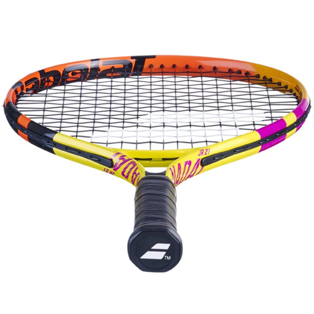 Babolat Nadal Junior 21 No Cover Tennis Racquet - 177 g - Yellow Orange Purple Babolat Nadal Junior 21 No Cover Tennis Racquet - 177 g - Yellow Orange Purple