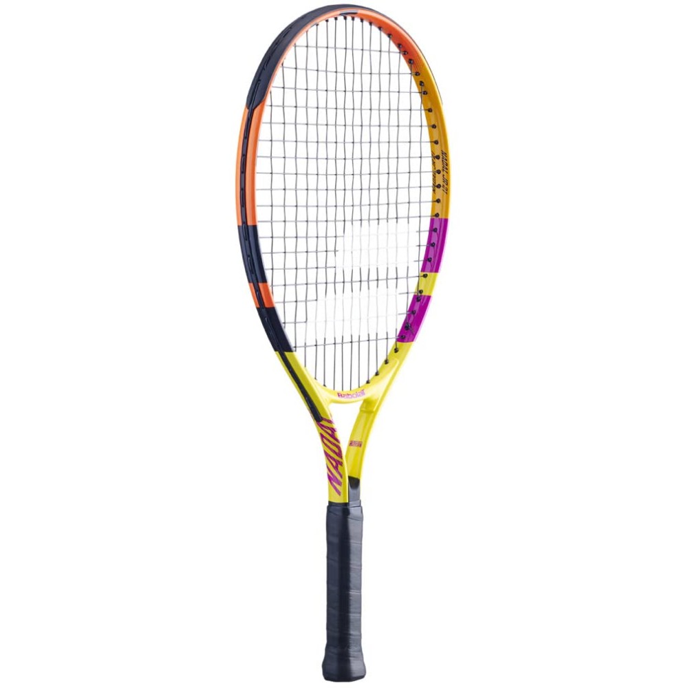 Babolat Nadal Junior 21 No Cover Tennis Racquet - 177 g - Yellow Orange Purple Babolat Nadal Junior 21 No Cover Tennis Racquet - 177 g - Yellow Orange Purple