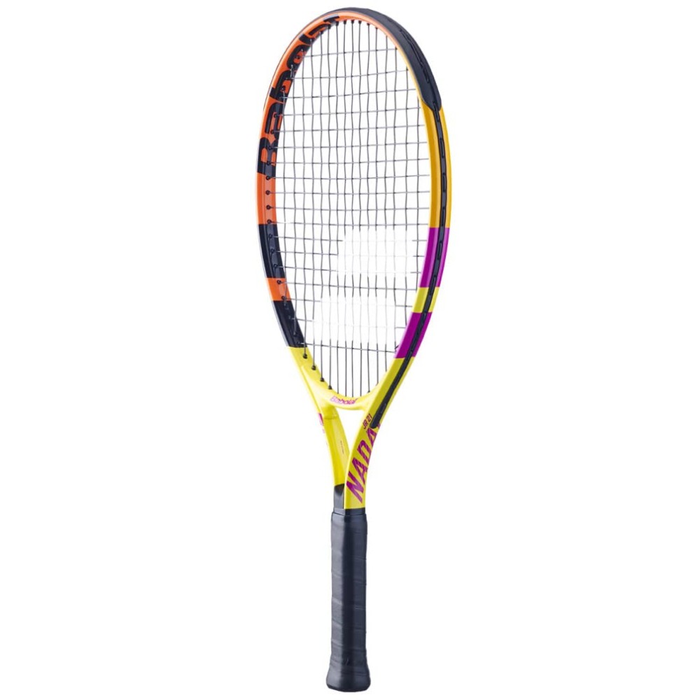 Babolat Nadal Junior 21 No Cover Tennis Racquet - 177 g - Yellow Orange Purple Babolat Nadal Junior 21 No Cover Tennis Racquet - 177 g - Yellow Orange Purple