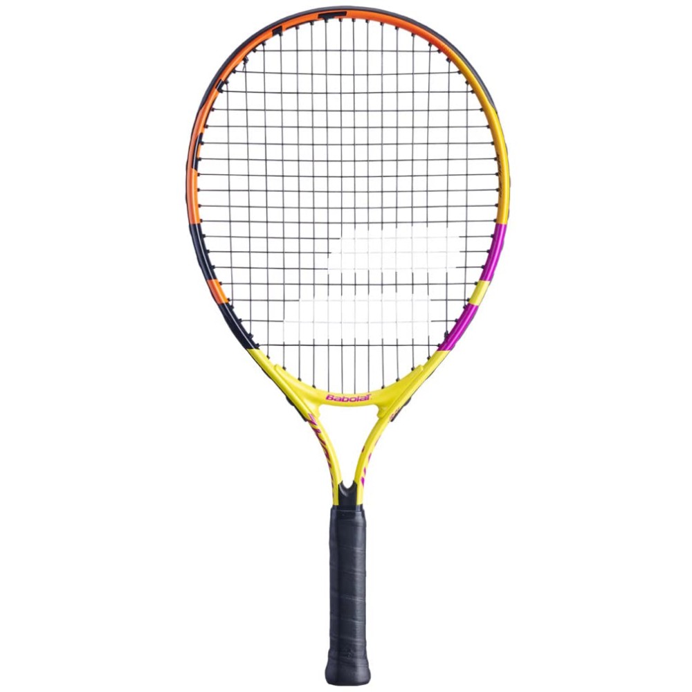 Babolat Nadal Junior 21 No Cover Tennis Racquet - 177 g - Yellow Orange Purple Babolat Nadal Junior 21 No Cover Tennis Racquet - 177 g - Yellow Orange Purple