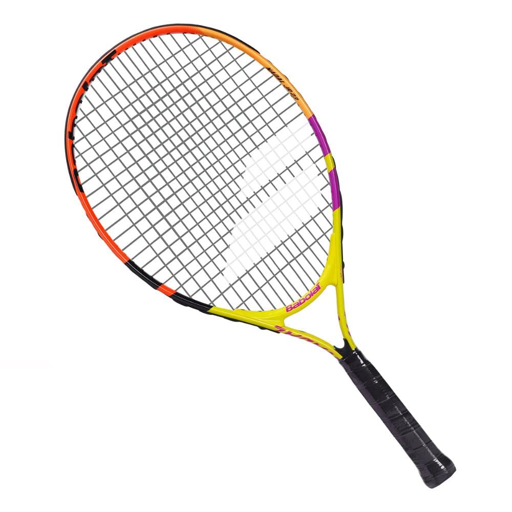 Babolat Nadal Junior 23 No Cover Tennis Racquet - 215 g - Yellow Orange Purple Babolat Nadal Junior 23 No Cover Tennis Racquet - 215 g - Yellow Orange Purple