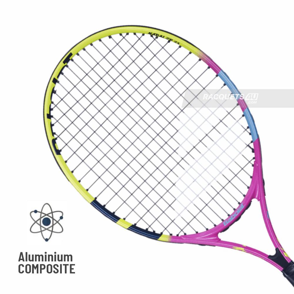 Babolat Nadal Junior 23 Tennis Racquet - 215 g - Yellow Pink Blue Babolat Nadal Junior 23 Tennis Racquet - 215 g - Yellow Pink Blue