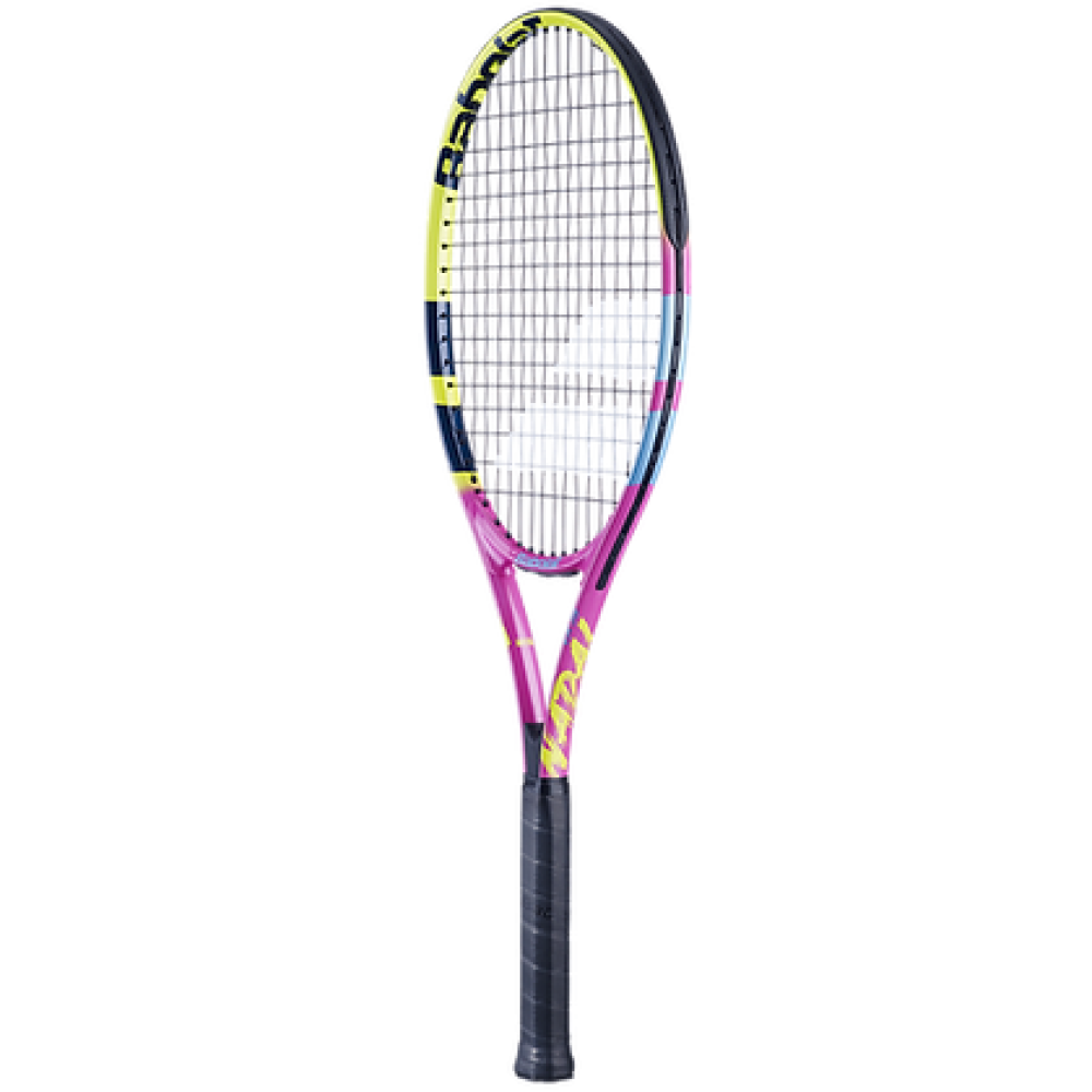 Babolat Nadal Junior 26 Tennis Racquet - 245 g - Yellow Pink Blue Babolat Nadal Junior 26 Tennis Racquet - 245 g - Yellow Pink Blue
