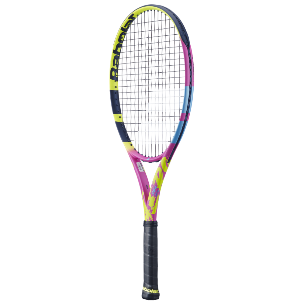 Babolat Pure Aero Rafa Junior 26 Tennis Racquet - 250 g - Yellow Pink Blue Babolat Pure Aero Rafa Junior 26 Tennis Racquet - 250 g - Yellow Pink Blue