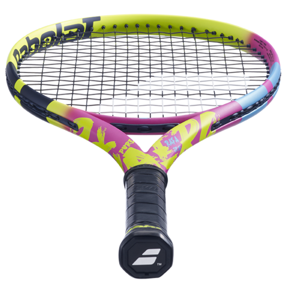 Babolat Pure Aero Rafa Junior 26 Tennis Racquet - 250 g - Yellow Pink Blue Babolat Pure Aero Rafa Junior 26 Tennis Racquet - 250 g - Yellow Pink Blue