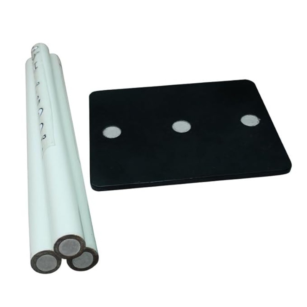 Whitedot Heavy Duty Magnetic Stump Set - 3 Stump + 2 Bails + 1 Iron Base