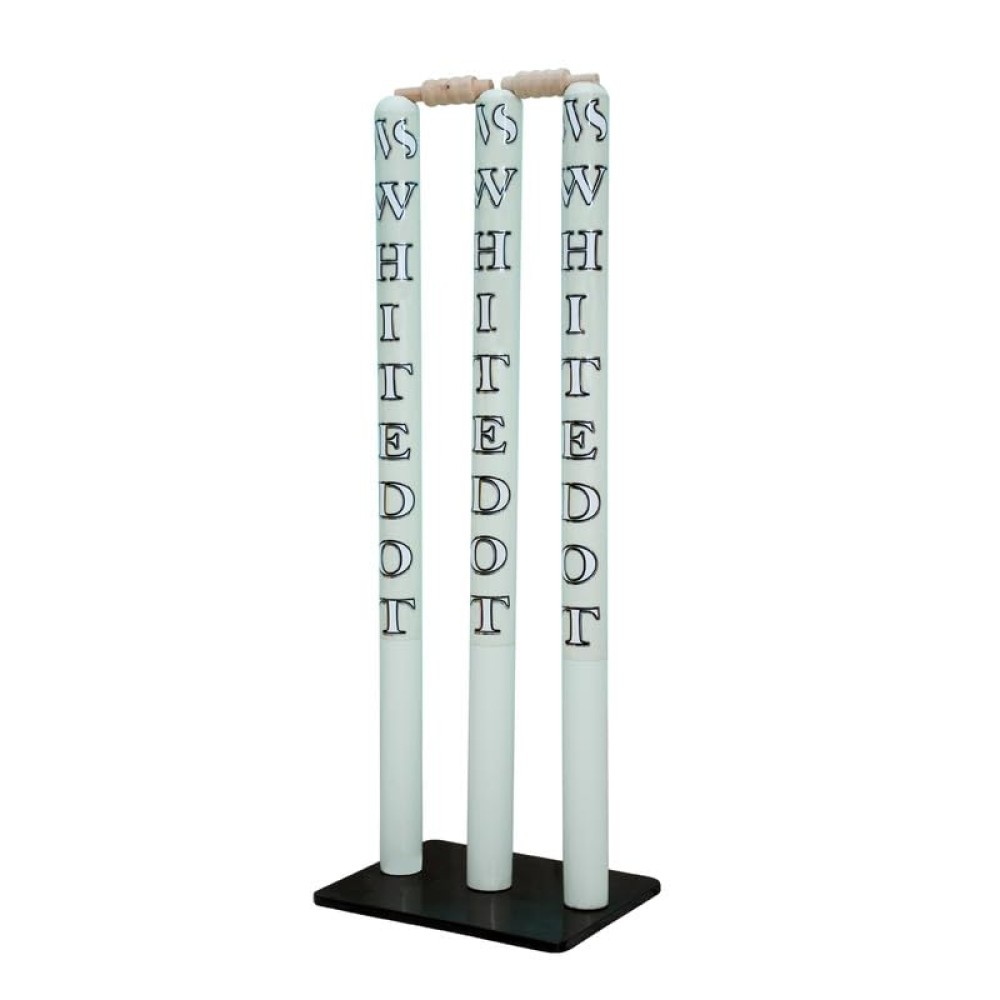 Whitedot Heavy Duty Magnetic Stump Set - 3 Stump + 2 Bails + 1 Iron Base