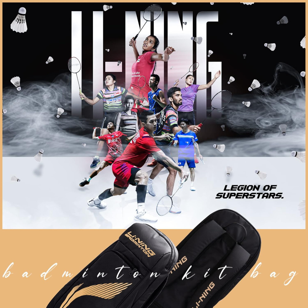 Li-Ning Titan Polyester Badminton Back Pack Li-Ning Titan Polyester Badminton Back Pack