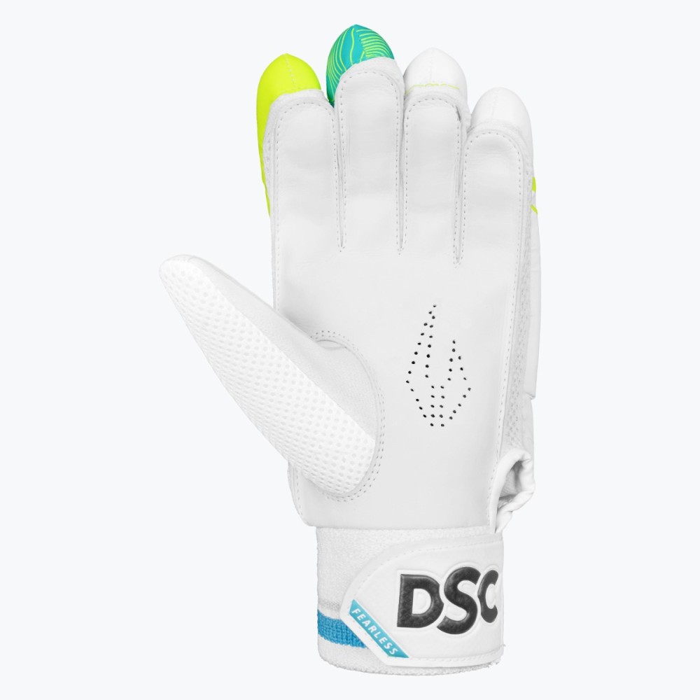DSC Atmos Cricket Batting Gloves (Green/Lemon)