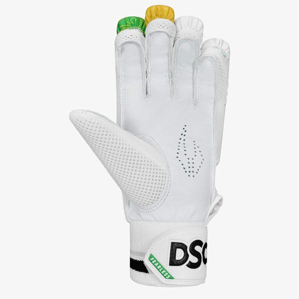 DSC Attitude Cricket Batting Gloves (Green/Yellow)
