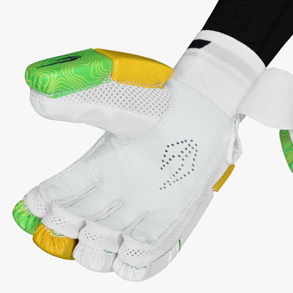DSC Attitude Cricket Batting Gloves (Green/Yellow)