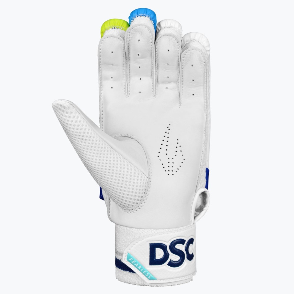 DSC Rage Cricket Batting Gloves (Green/Blue)