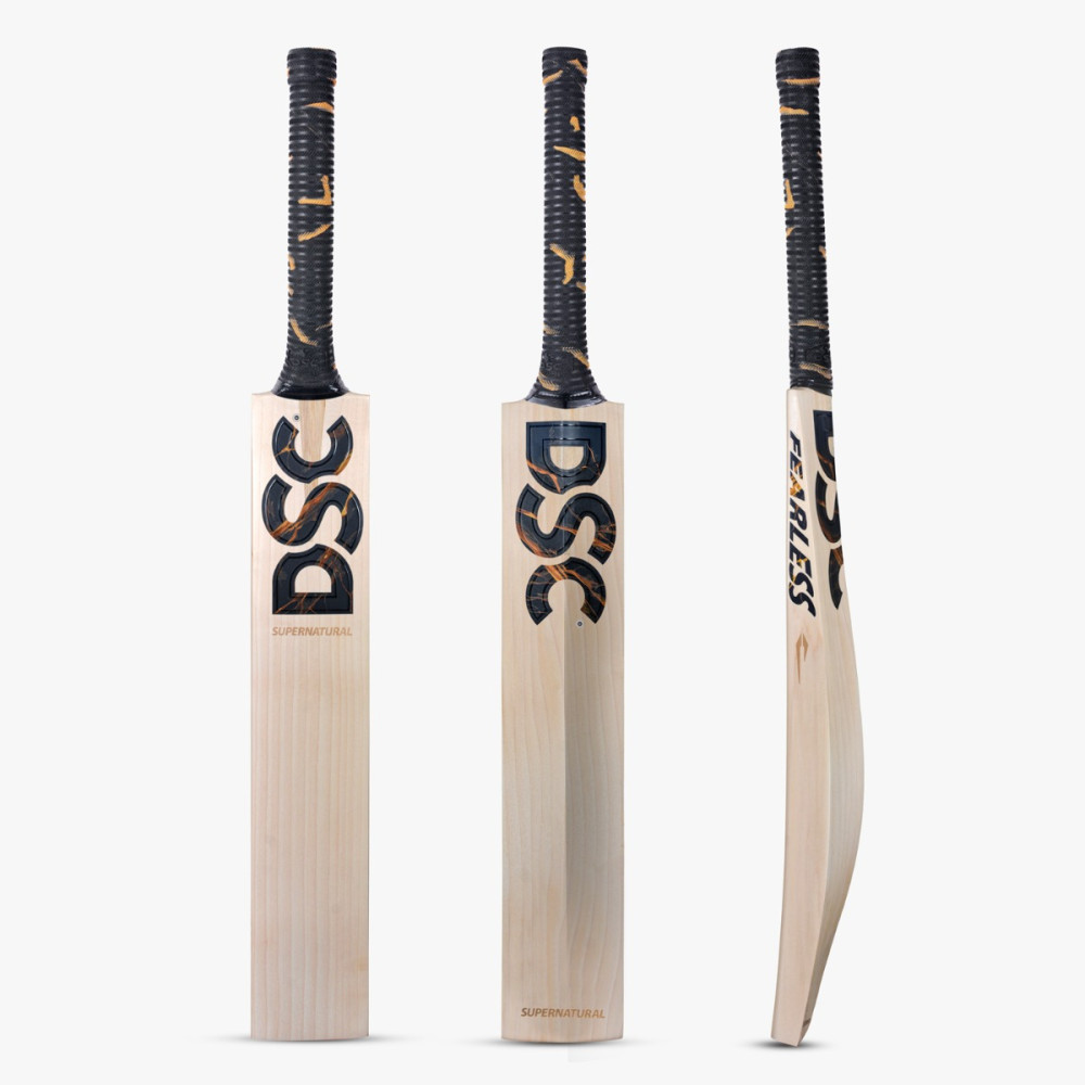 DSC Supernatural English Willow Cricket Bat (Black Marble)