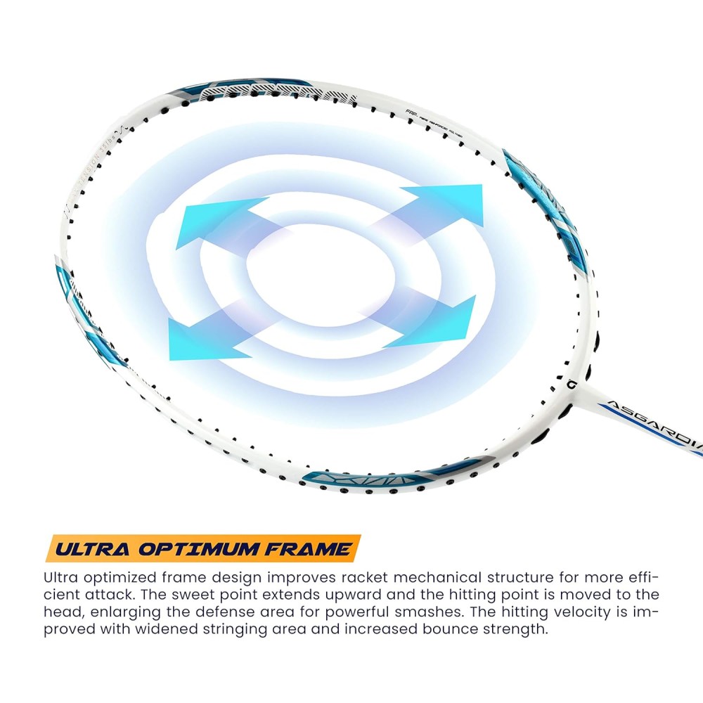 Apacs Asgardia Control Badminton Racket (White Blue)