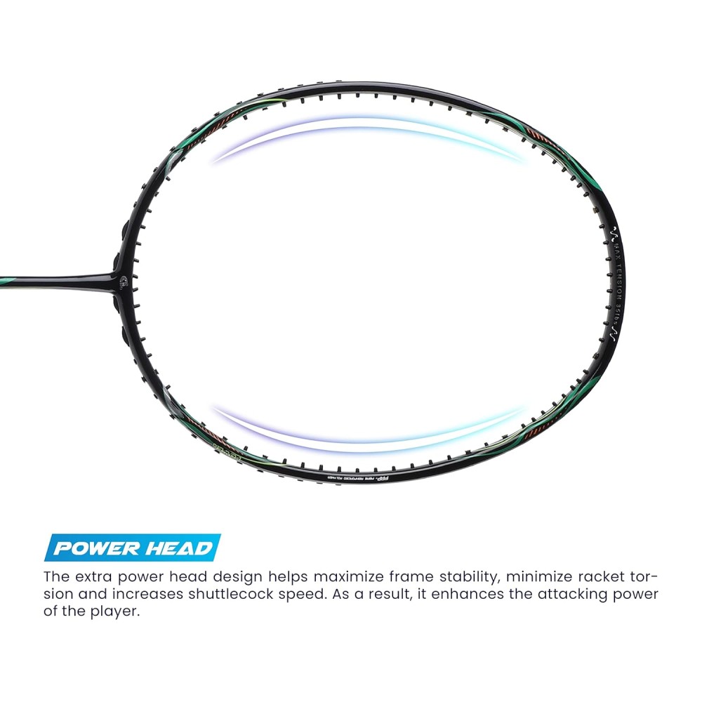 Apacs Asgardia Lite Badminton Racket (Black Green)