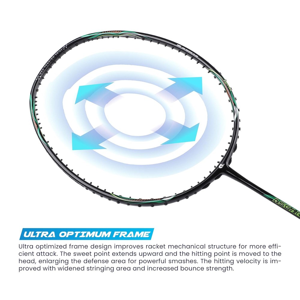 Apacs Asgardia Lite Badminton Racket (Black Green)