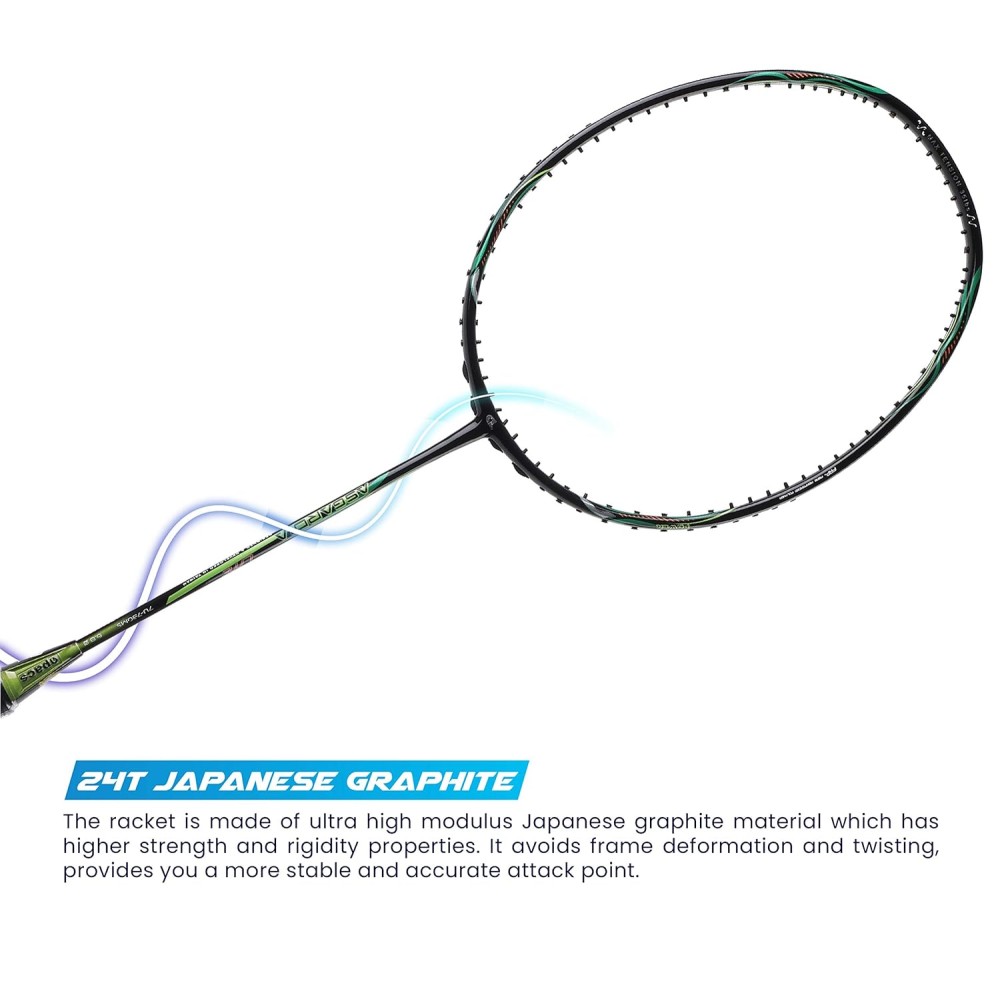 Apacs Asgardia Lite Badminton Racket (Black Green)