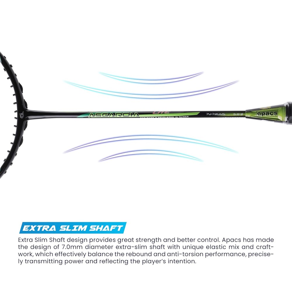 Apacs Asgardia Lite Badminton Racket (Black Green)