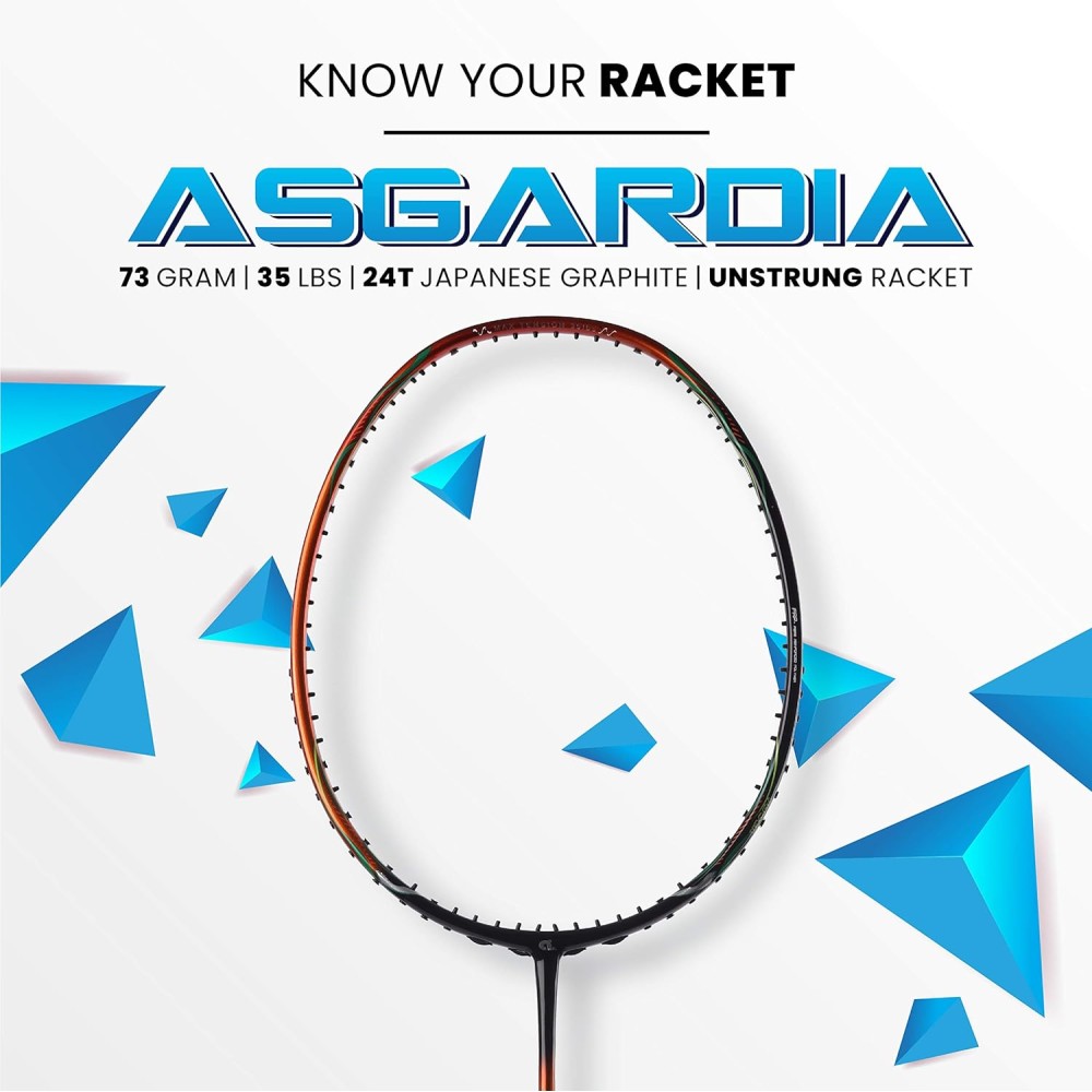 Apacs Asgardia Lite Badminton Racket (Orange Black) (Strung)