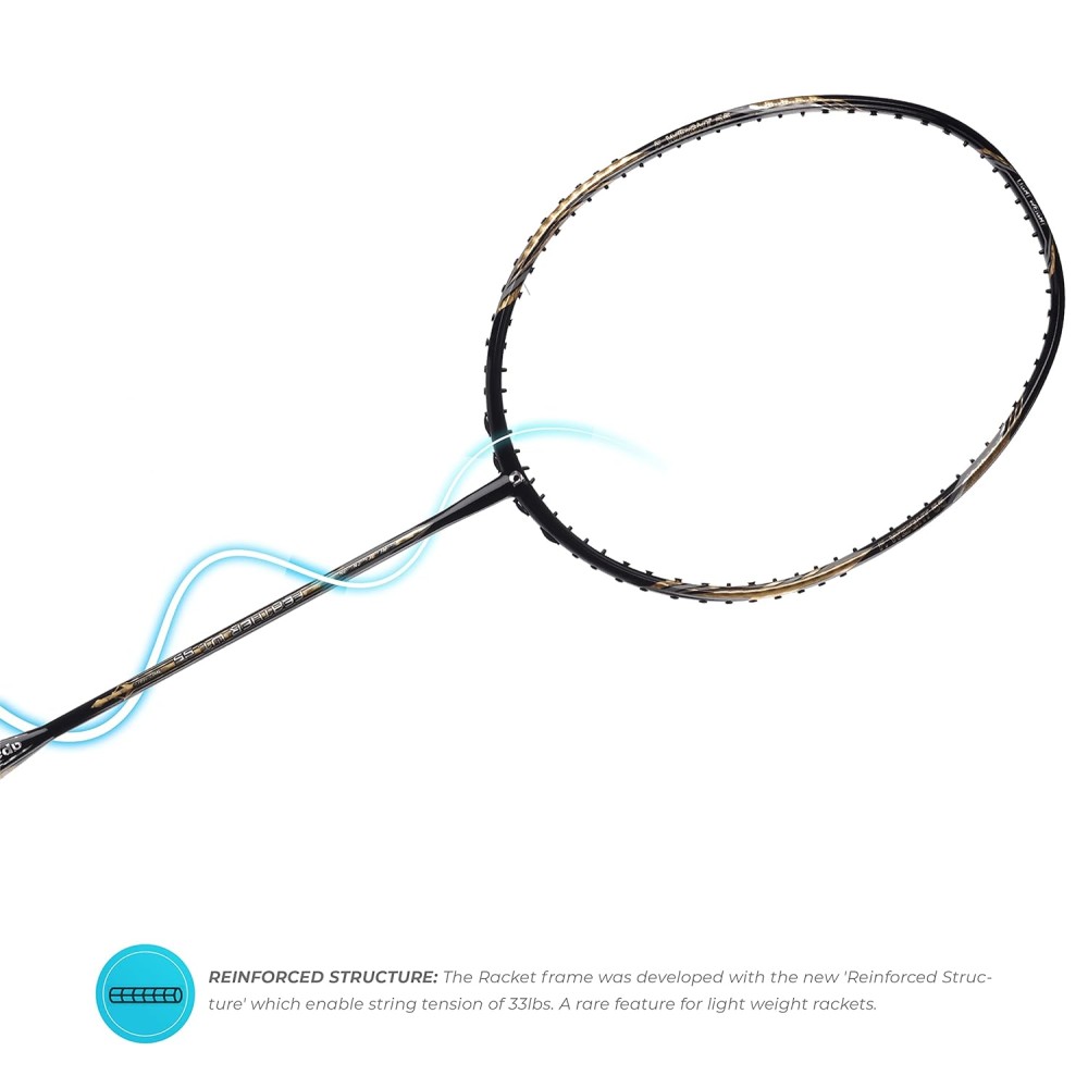 Apacs Feather Weight 55 Badminton Racket (Black/Gold)