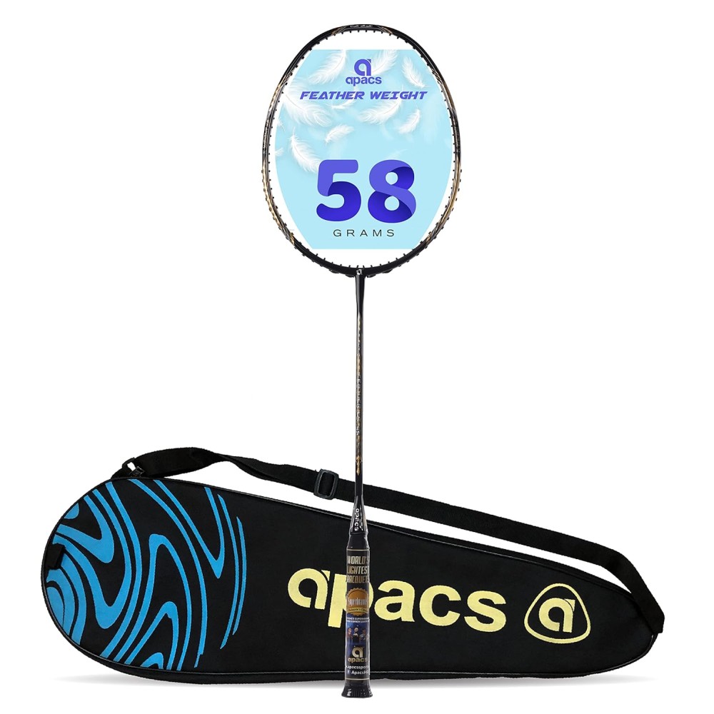 Apacs Feather Weight 55 Badminton Racket (Black/Gold)
