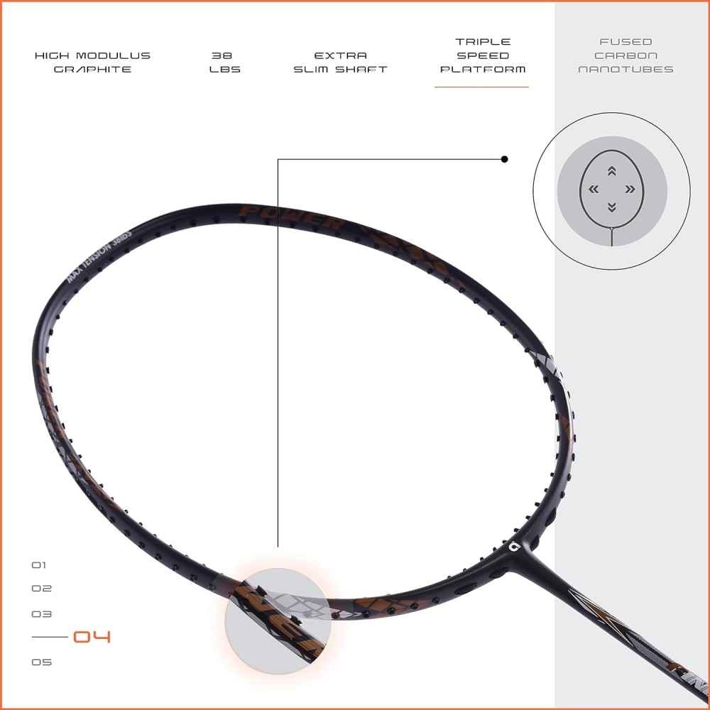 Apacs Finapi 232 Unstrung Badminton Racket (Black)