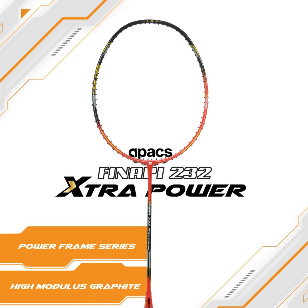 Apacs Finapi 232 XTRA Power Badminton Racket (Red Black)