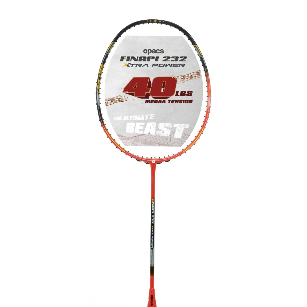 Apacs Finapi 232 XTRA Power Badminton Racket (Red Black)