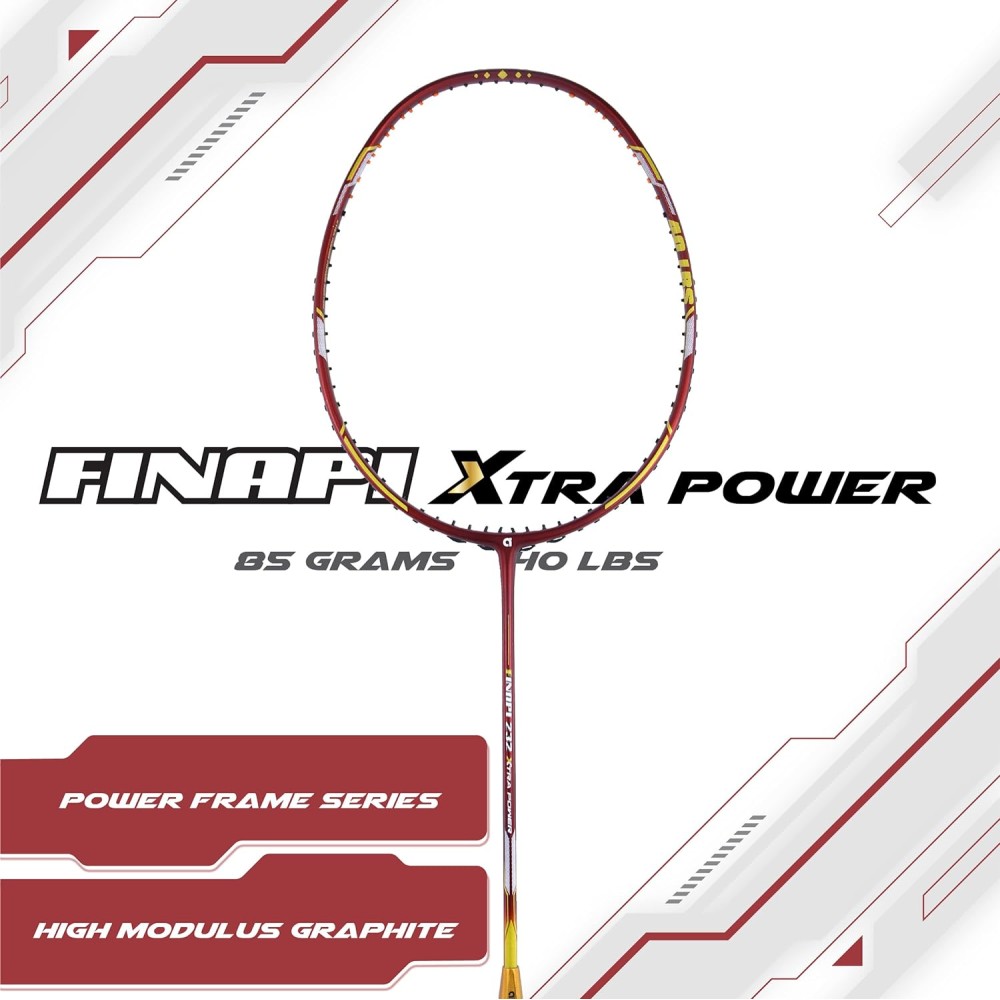 Apacs Finapi 232 XTRA Power Badminton Racket (Red/Gold)