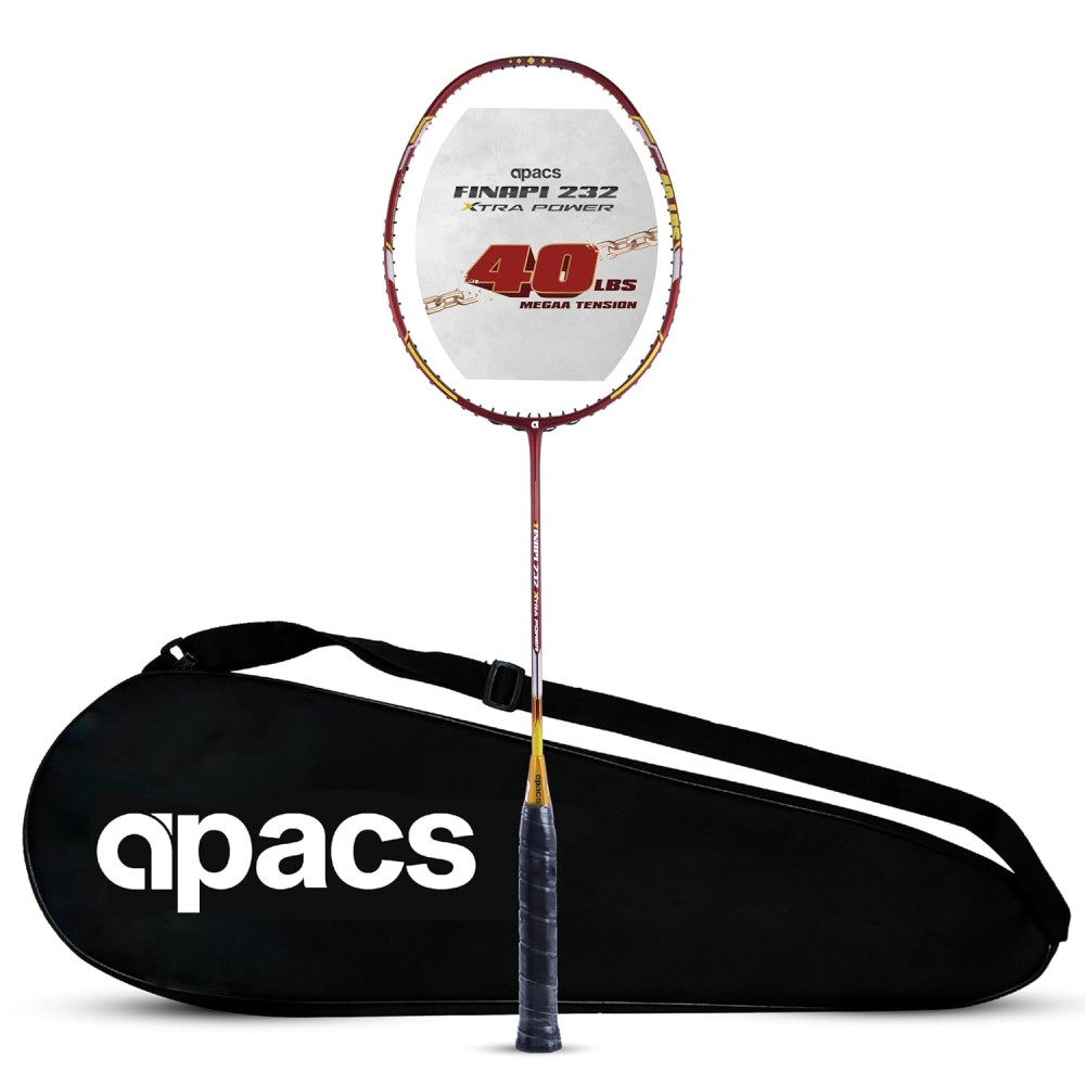 Apacs Finapi 232 XTRA Power Badminton Racket (Red/Gold)