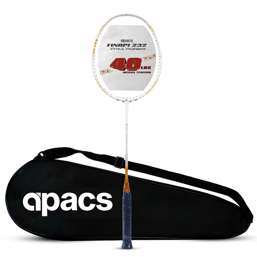 Apacs Finapi 232 XTRA Power Badminton Racket (White)
