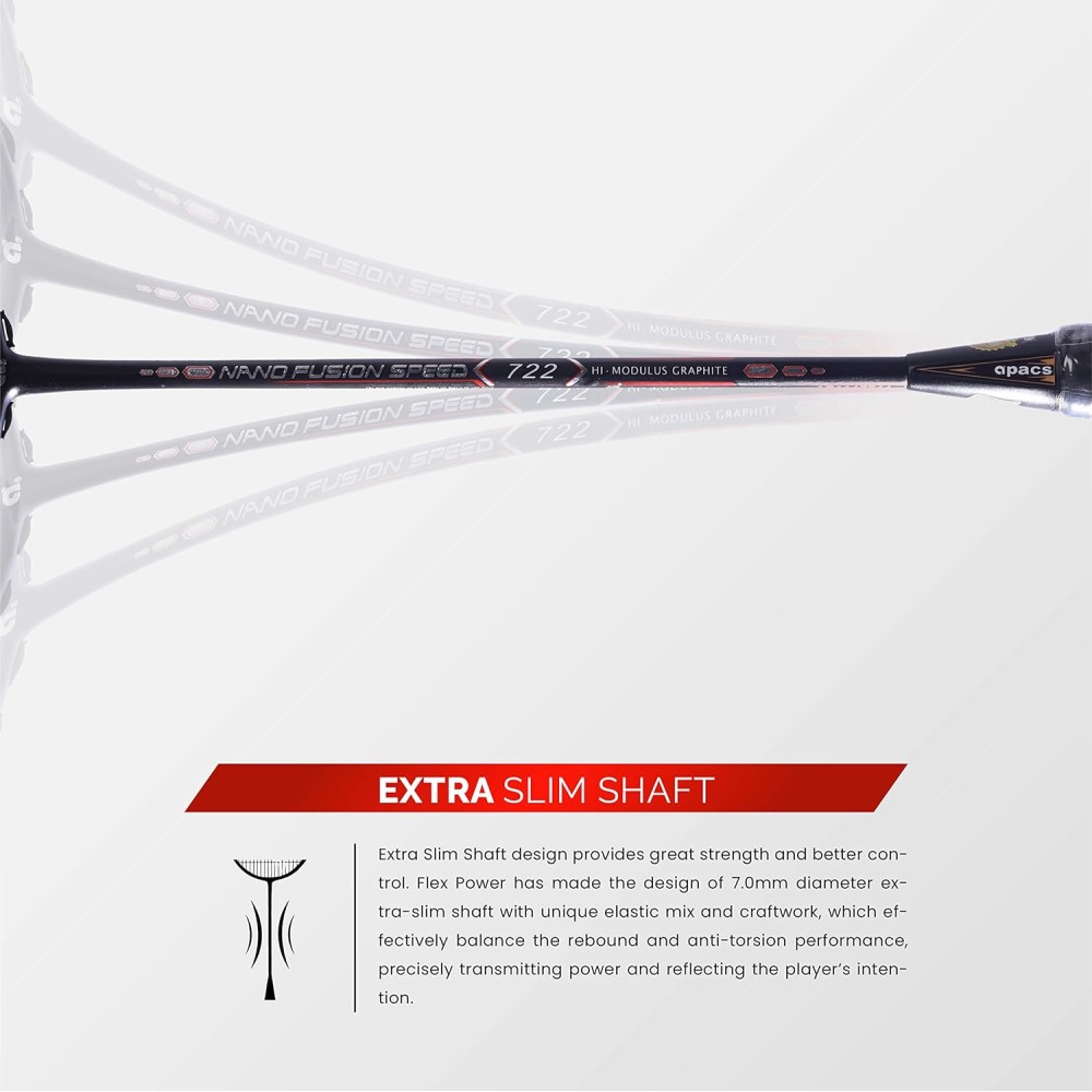 Apacs Nano Fusion 722 Grey Badminton Racket