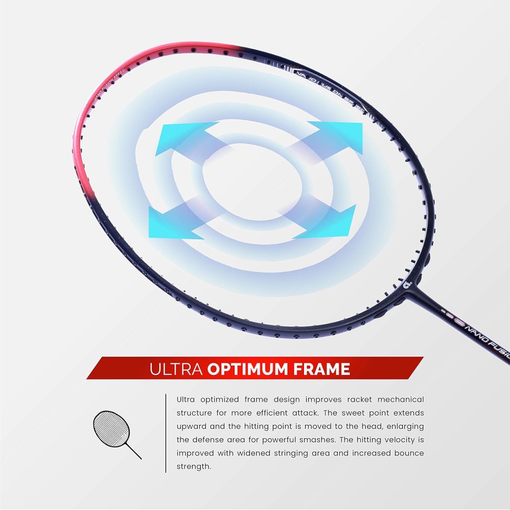 Apacs Nano Fusion 722 Red Badminton Racket