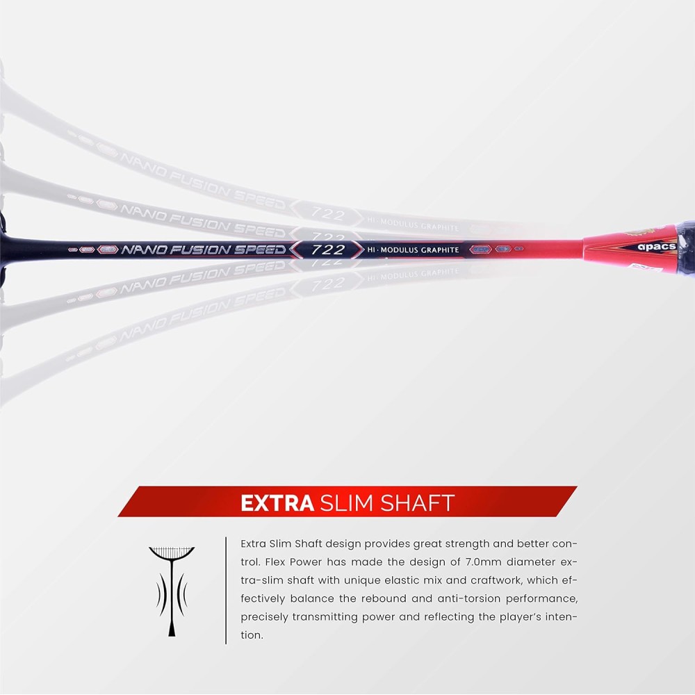 Apacs Nano Fusion 722 Red Badminton Racket