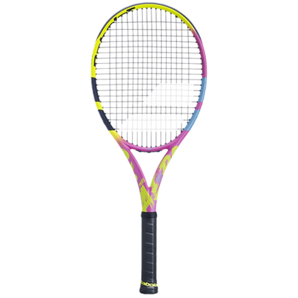 Babolat Pure Aero Rafa Unstrung Tennis Racquet - 290 g - Yellow Pink Blue