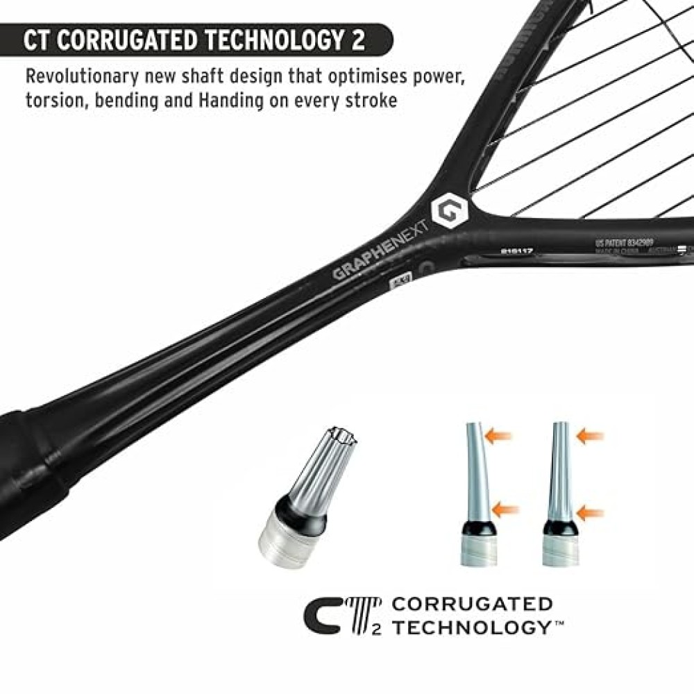 HEAD Graphene XT Hurricane 123 Squash Racquet (Black) 