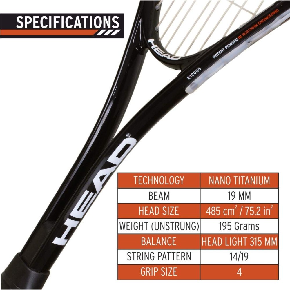Head Nano Ti. Spector Squash Racquet