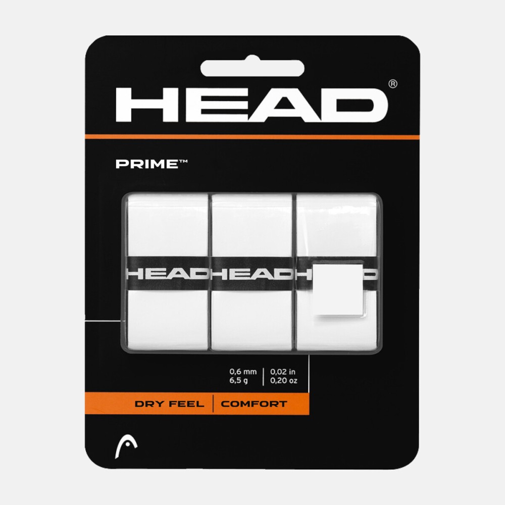 HEAD White Prime Tennis Overgrip (3Pcs)