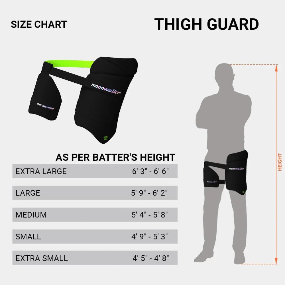 Moonwalkr 2.0 Black Cricket Thigh Guard