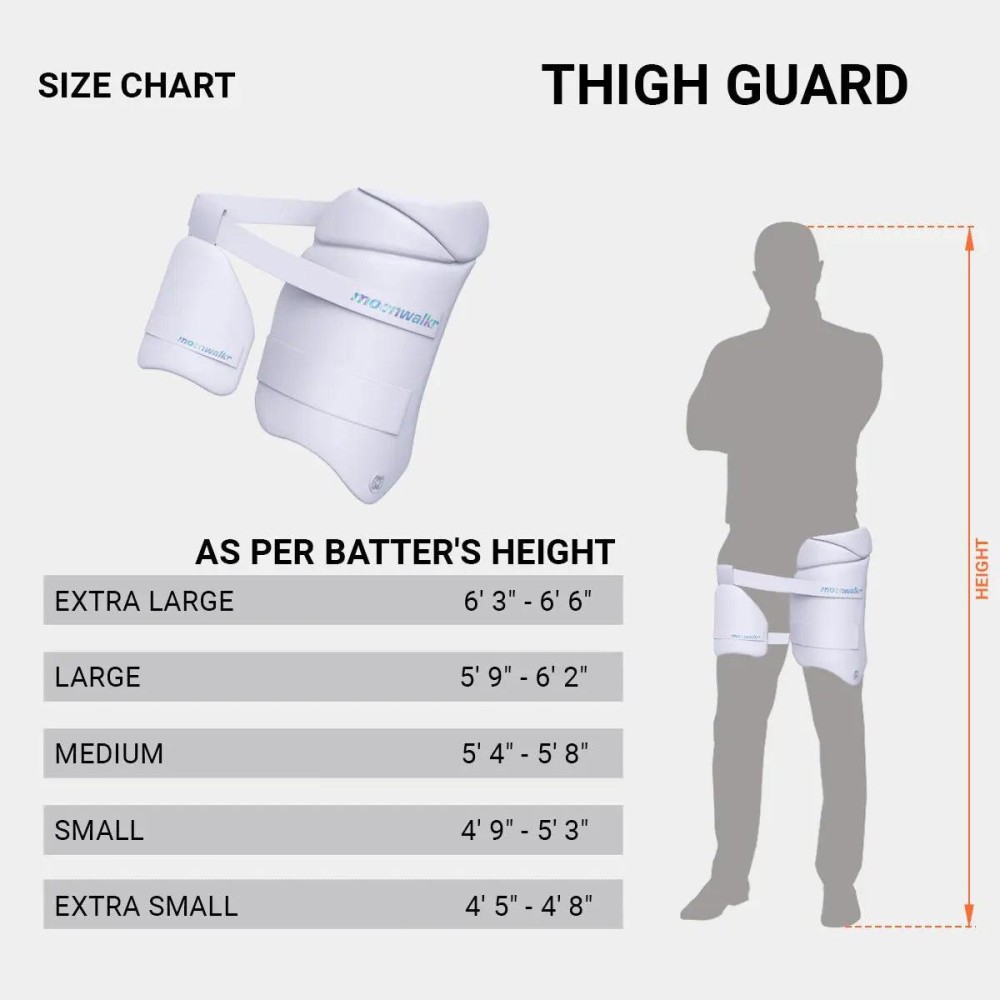 Moonwalkr 2.0 White Cricket Thigh Guard