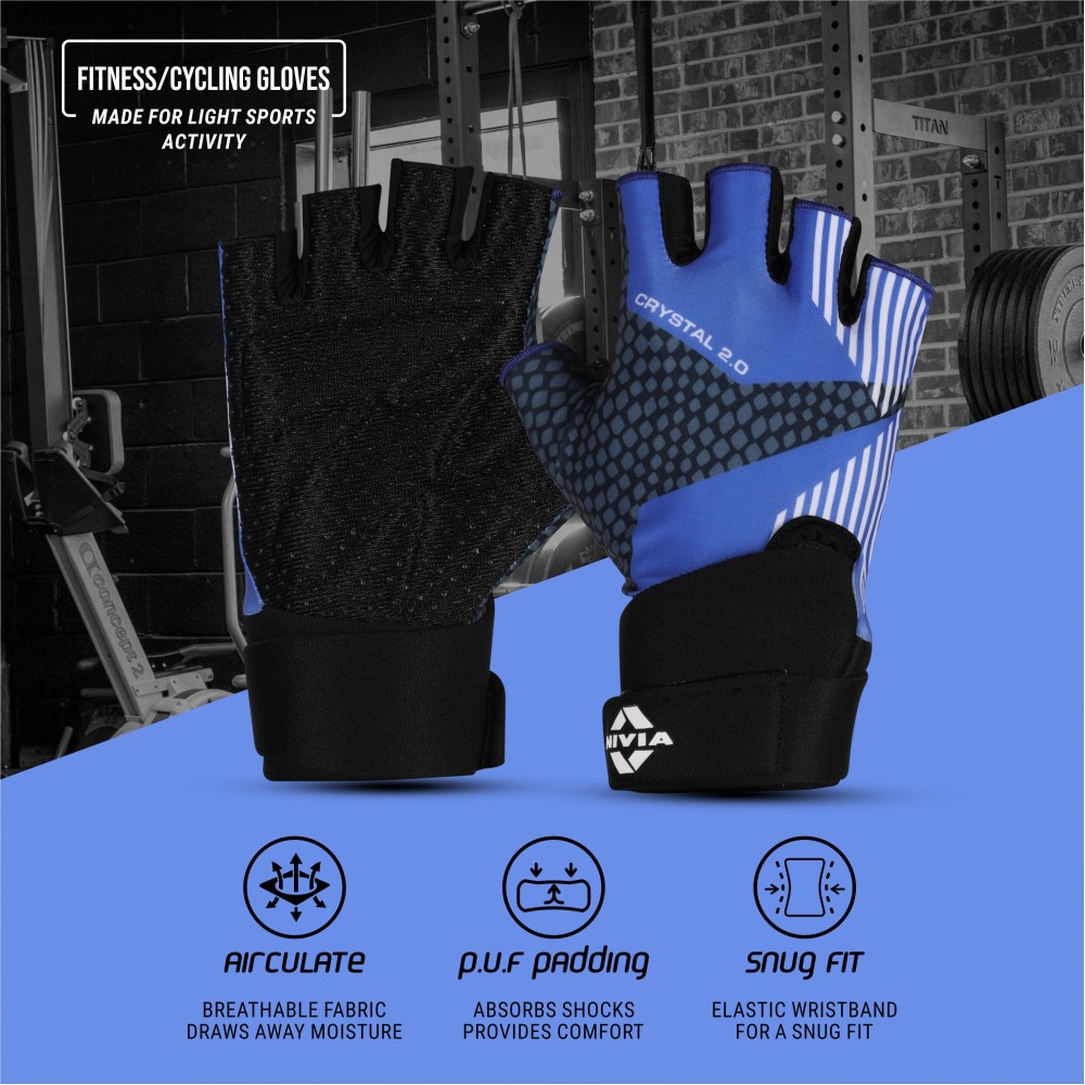 Nivia Crystal 2.0 With Strap Gym Gloves