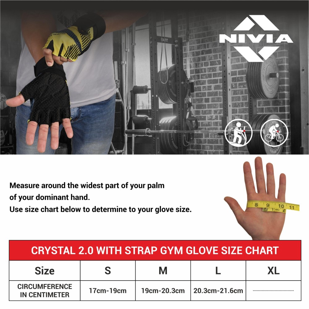 Nivia Crystal 2.0 With Strap Gym Gloves