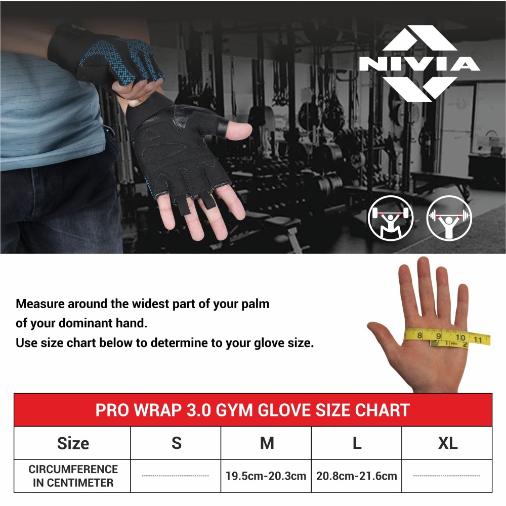 Nivia Prowrap 3.0 Gym Gloves