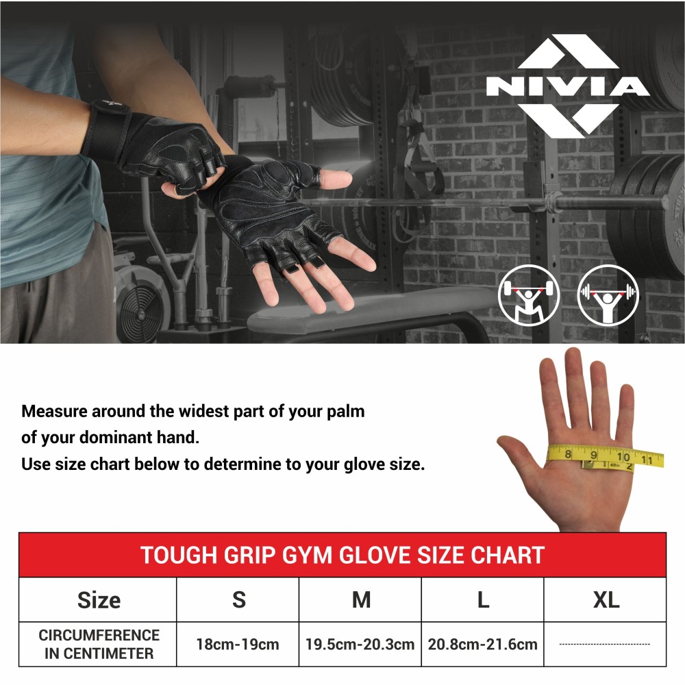 Nivia Tough Grip Weightliftng Gloves
