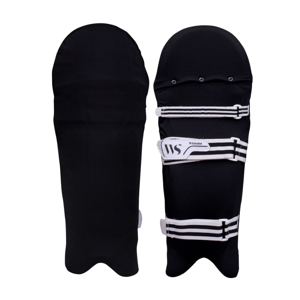 Whitedot Black Clads for Batting pads (Batting Legguard Cover)