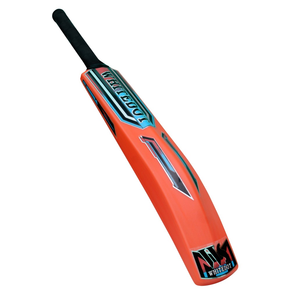 Whitedot Capital Orange Heavy Duty Plastic Cricket Bat for Heavy and Light Tennis Ball