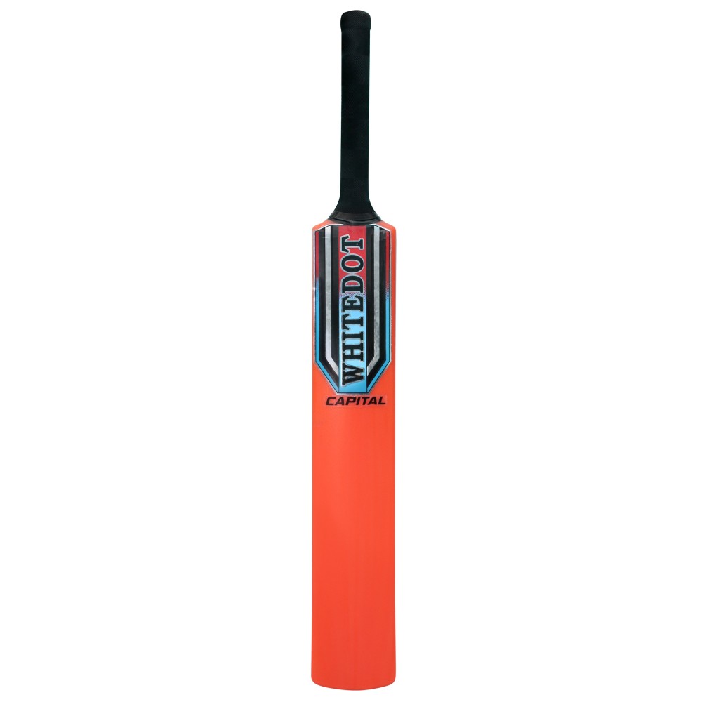 Whitedot Capital Orange Heavy Duty Plastic Cricket Bat for Heavy and Light Tennis Ball