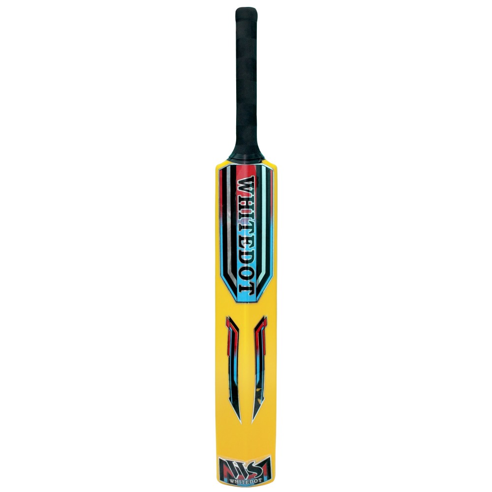 Whitedot Capital Yellow Heavy Duty Plastic Cricket Bat for Heavy and Light Tennis Ball