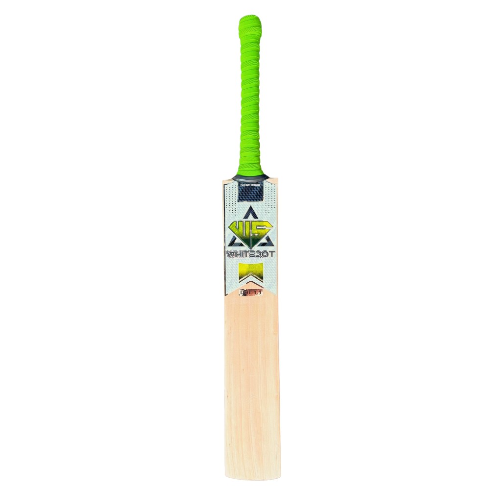 Whitedot Dot 1.1 Green Kashmir Willow Cricket Bat - Grade 1
