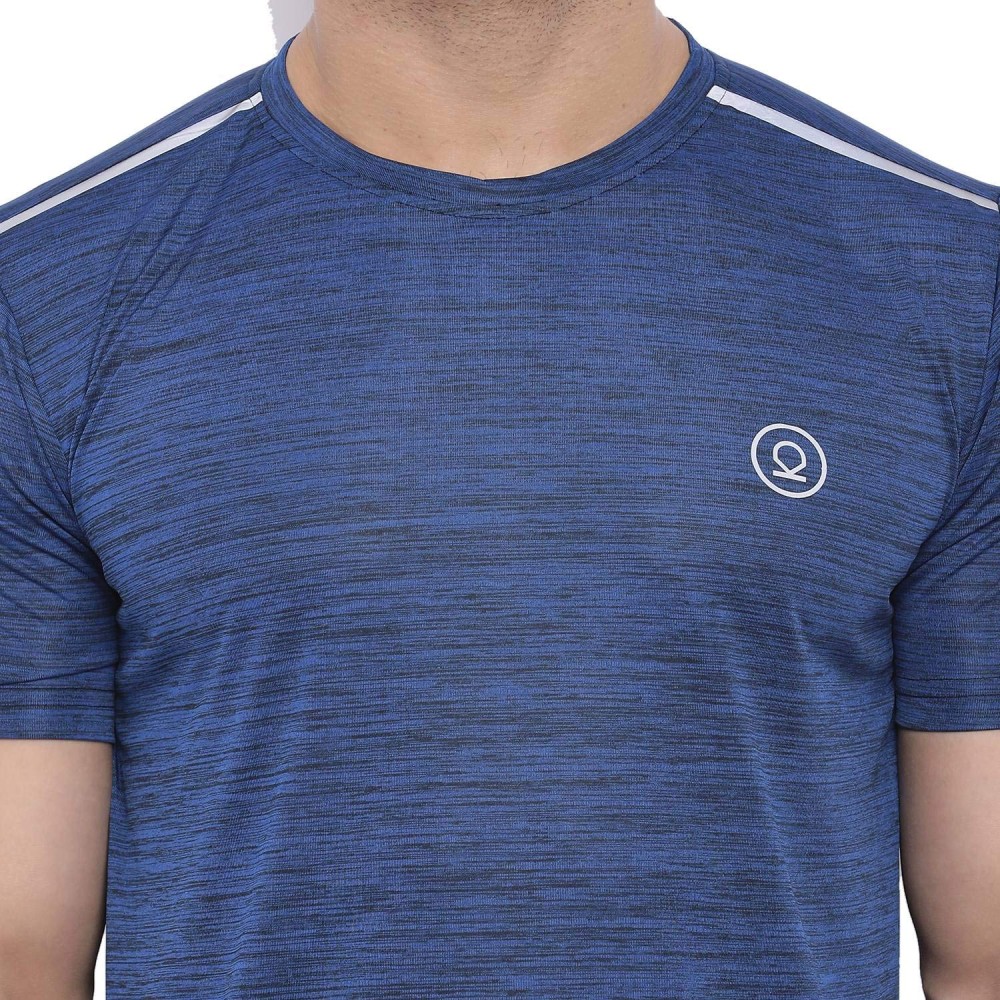 Whitedot FlexFit Round Neck Regular Dry Fit Gym Sports T-Shirt - Royal Blue